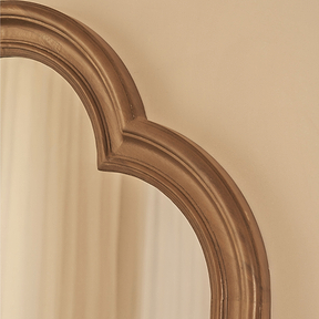 Melilla - Washed Wood Arched Mirror 120cm x 80cm