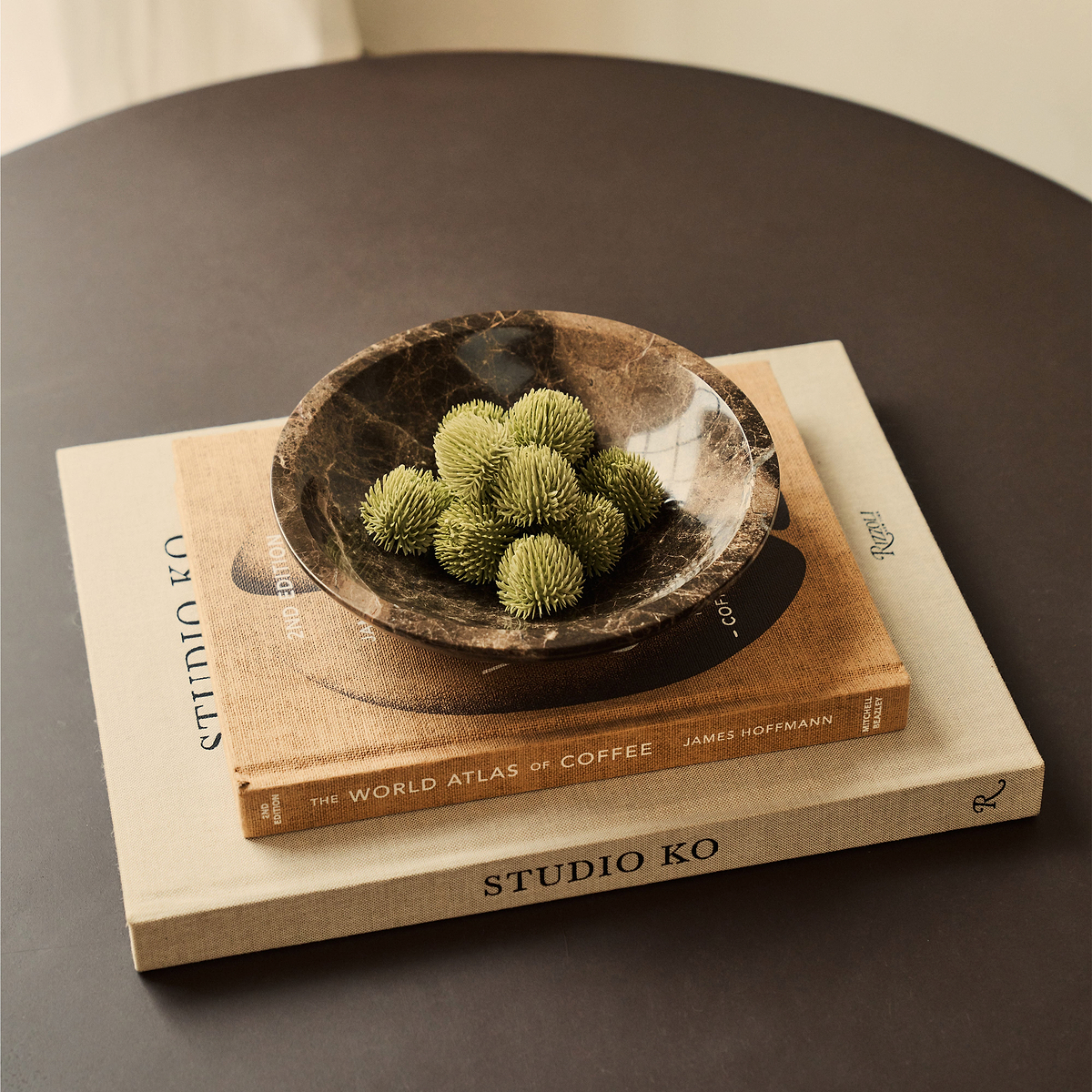 Marbelle - Dark Emperador Marble Decorative Bowl