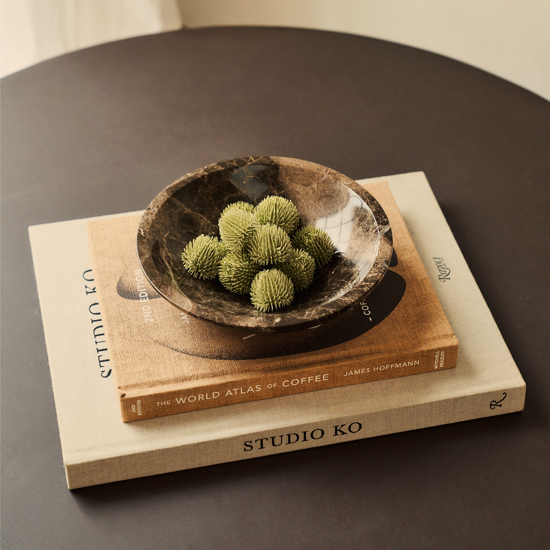 Marbelle - Dark Emperador Marble Decorative Bowl