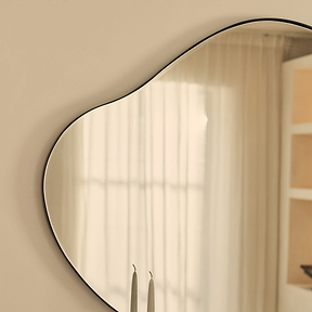Ava - Black Pond Shaped Irregular Mirror 100cm x 70cm