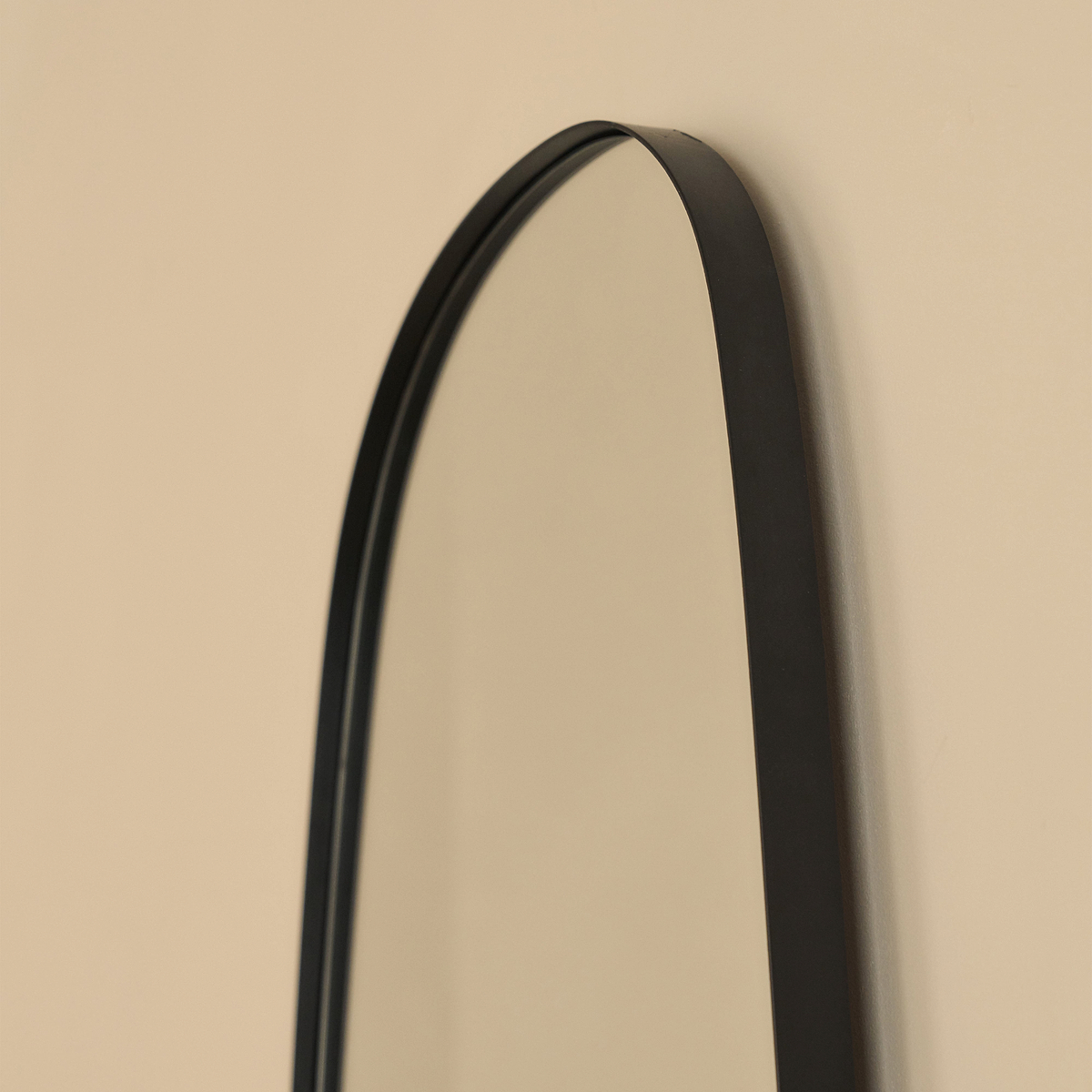 Ava - Black Stone Shaped Irregular Mirror 75cm x 45cm