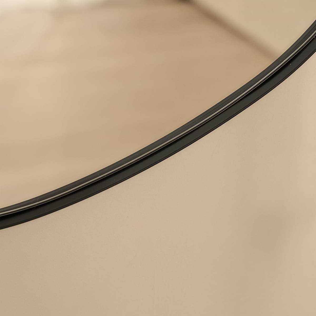 Ava - Black Stone Shaped Irregular Mirror 75cm x 45cm