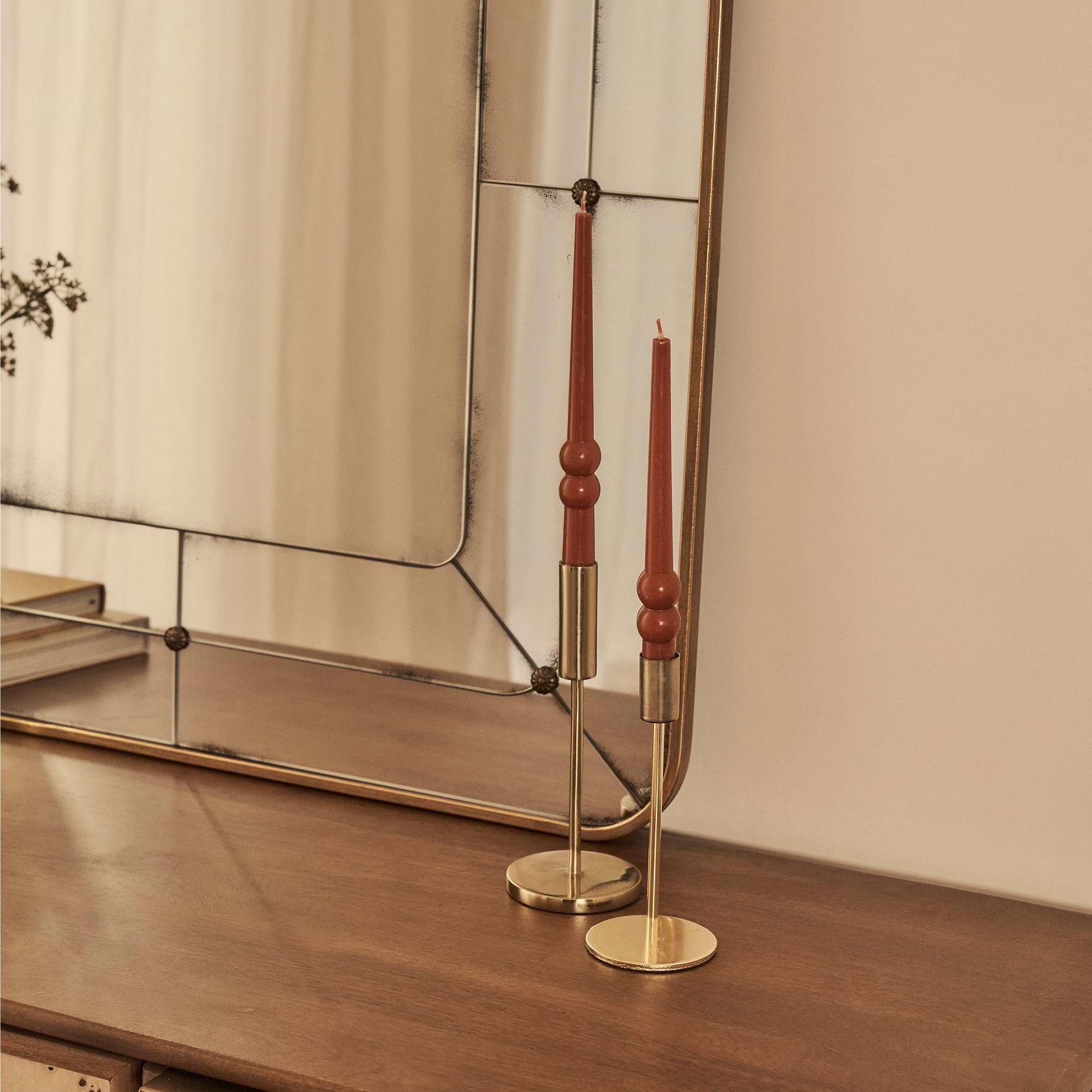 Teramo - Gold Antique Glass Metal Overmantle Mirror 120cm x 80cm