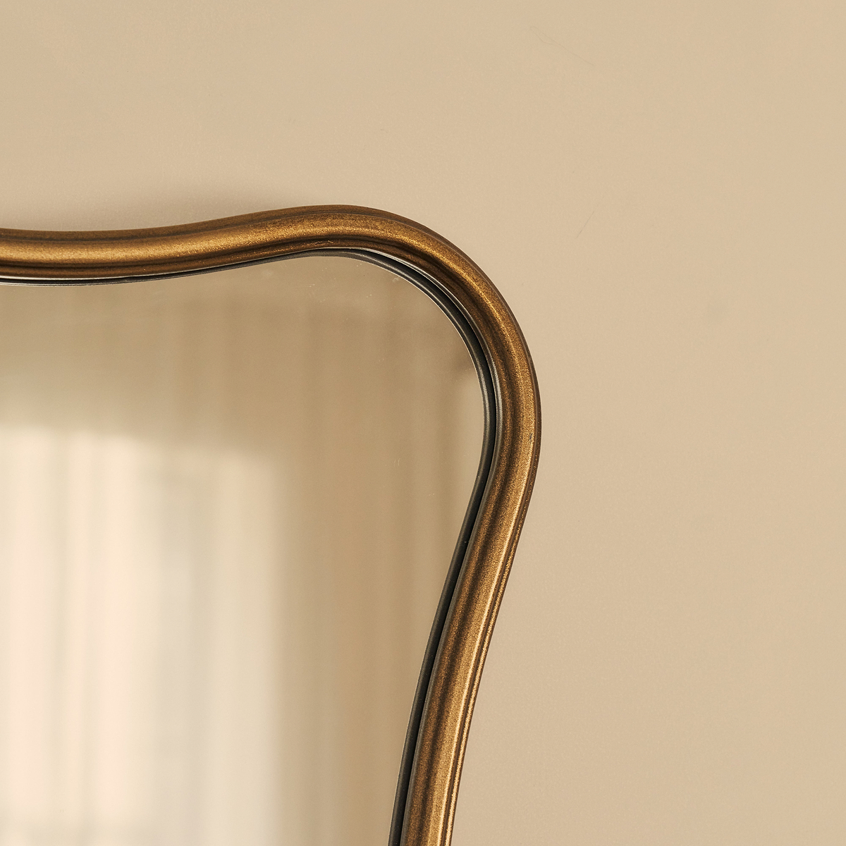 Elise - Gold Art Deco Metal Overmantle Mirror 90cm x 60cm