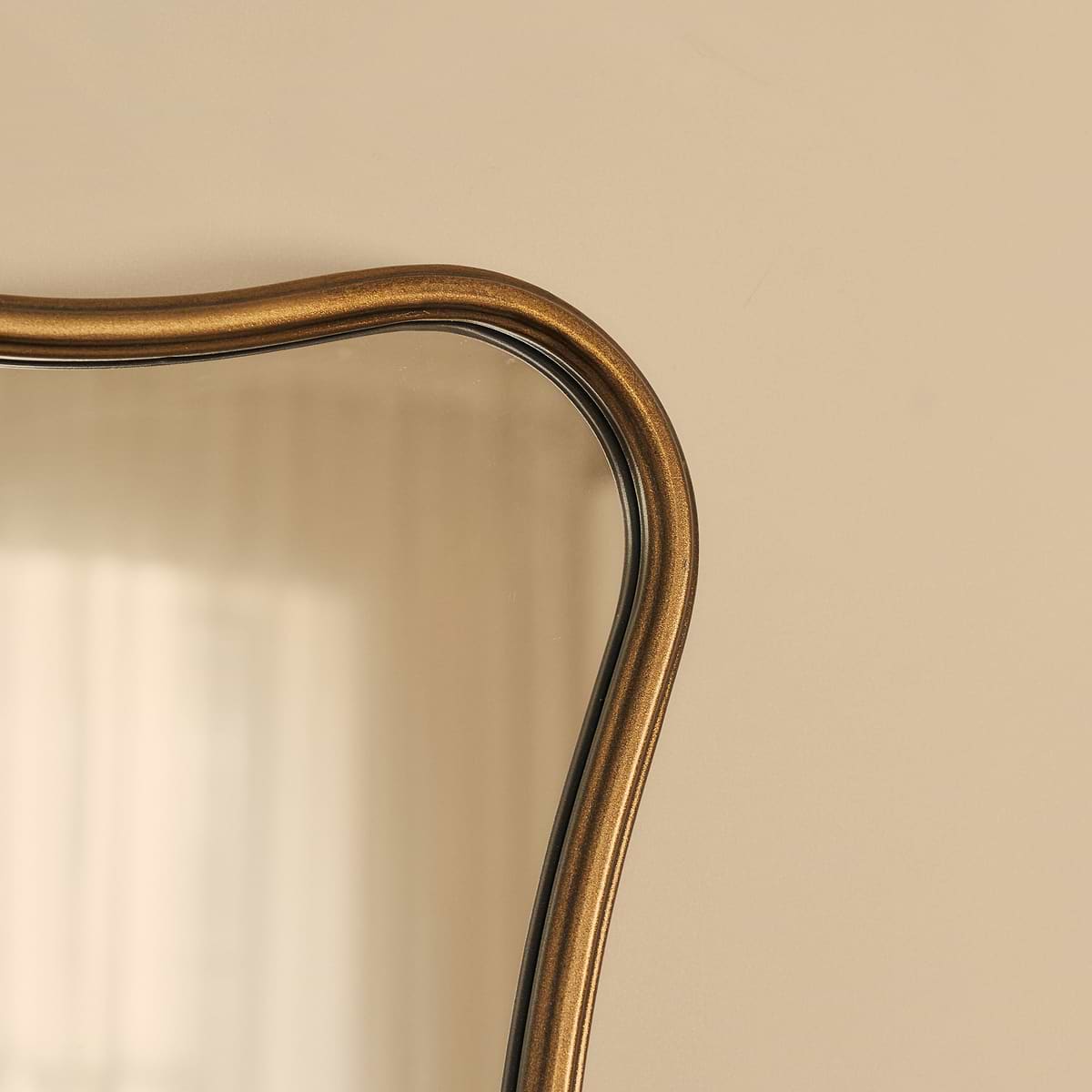 Elise - Gold Art Deco Metal Overmantle Mirror 90cm x 60cm