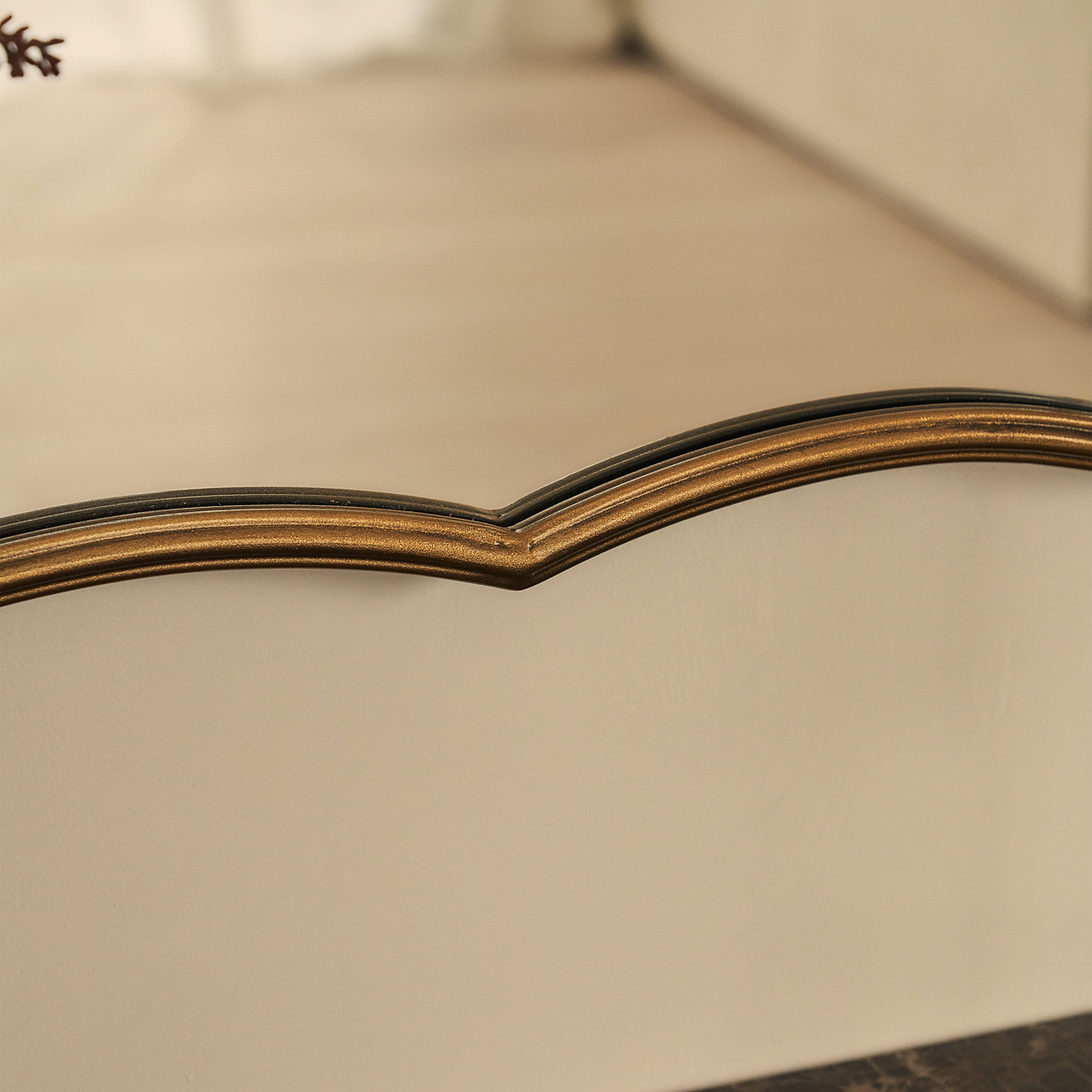 Elise - Gold Art Deco Metal Overmantle Mirror 90cm x 60cm