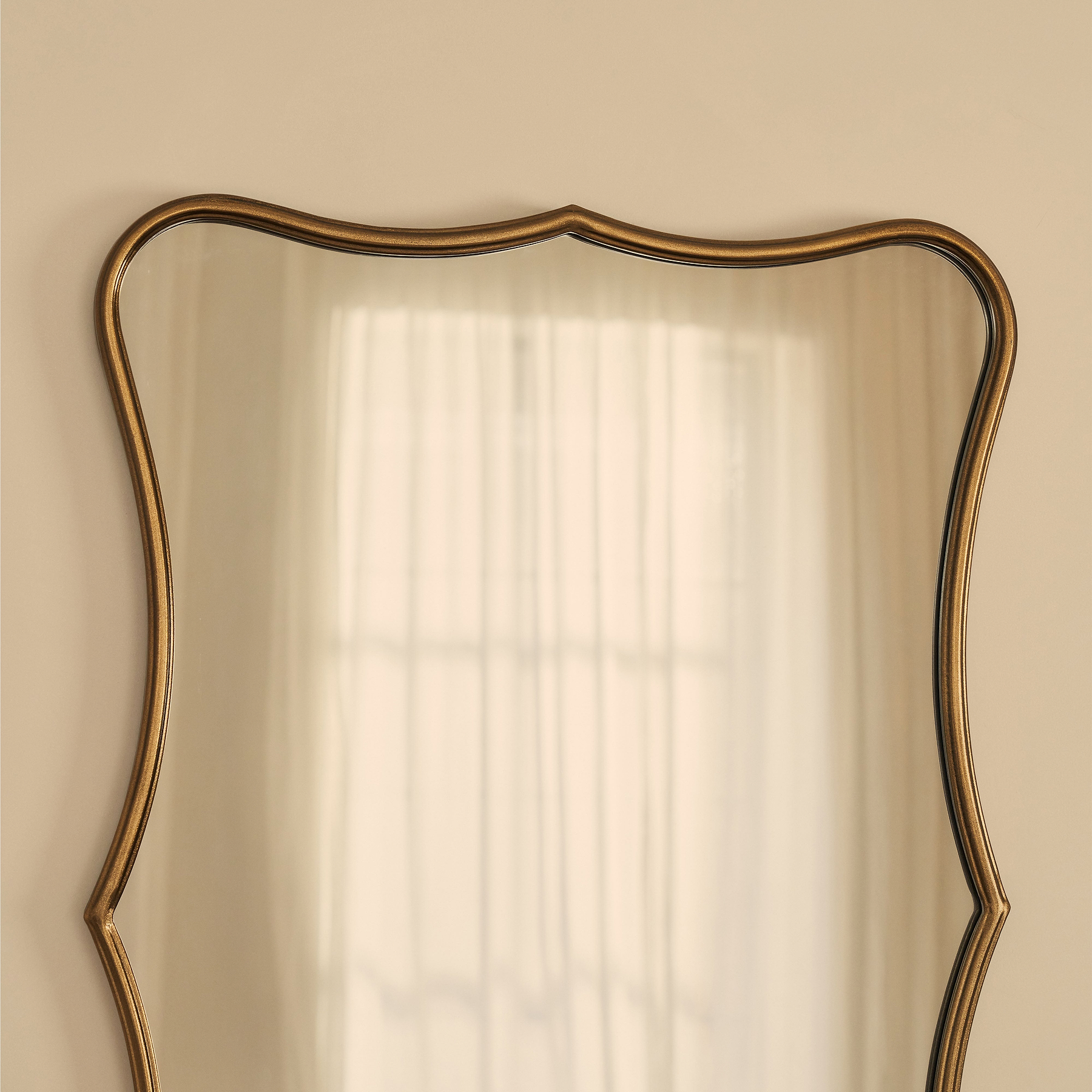 Elise - Gold Art Deco Metal Overmantle Mirror 90cm x 60cm