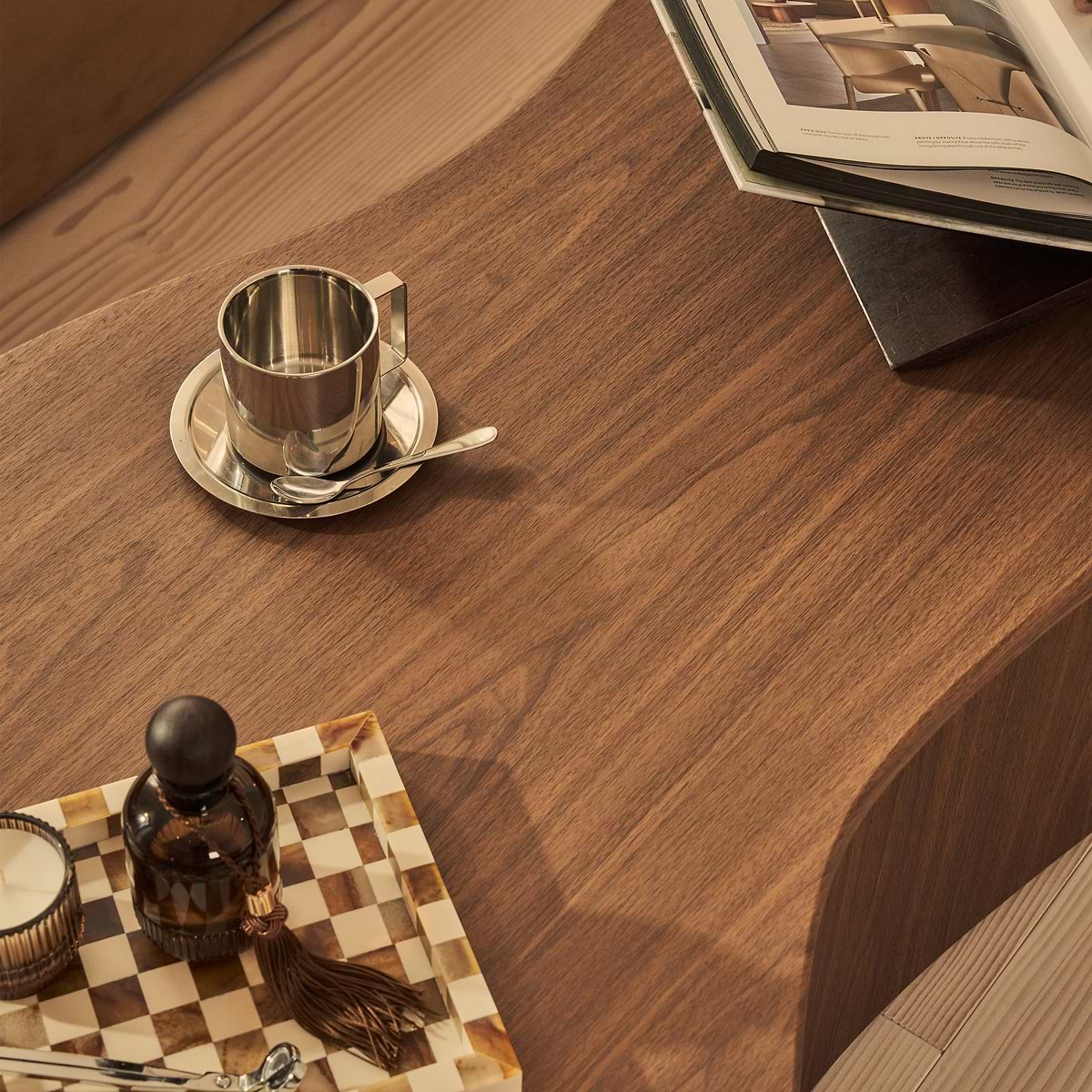 Arlo - Dark Wood Irregular Extra Large Coffee Table