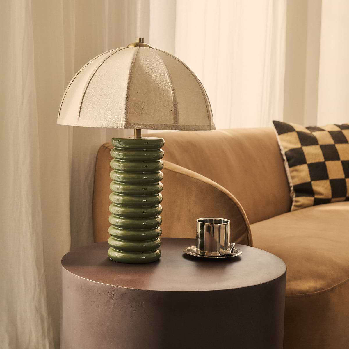 Angelo - Minimal Chocolate Brown Round Side Table