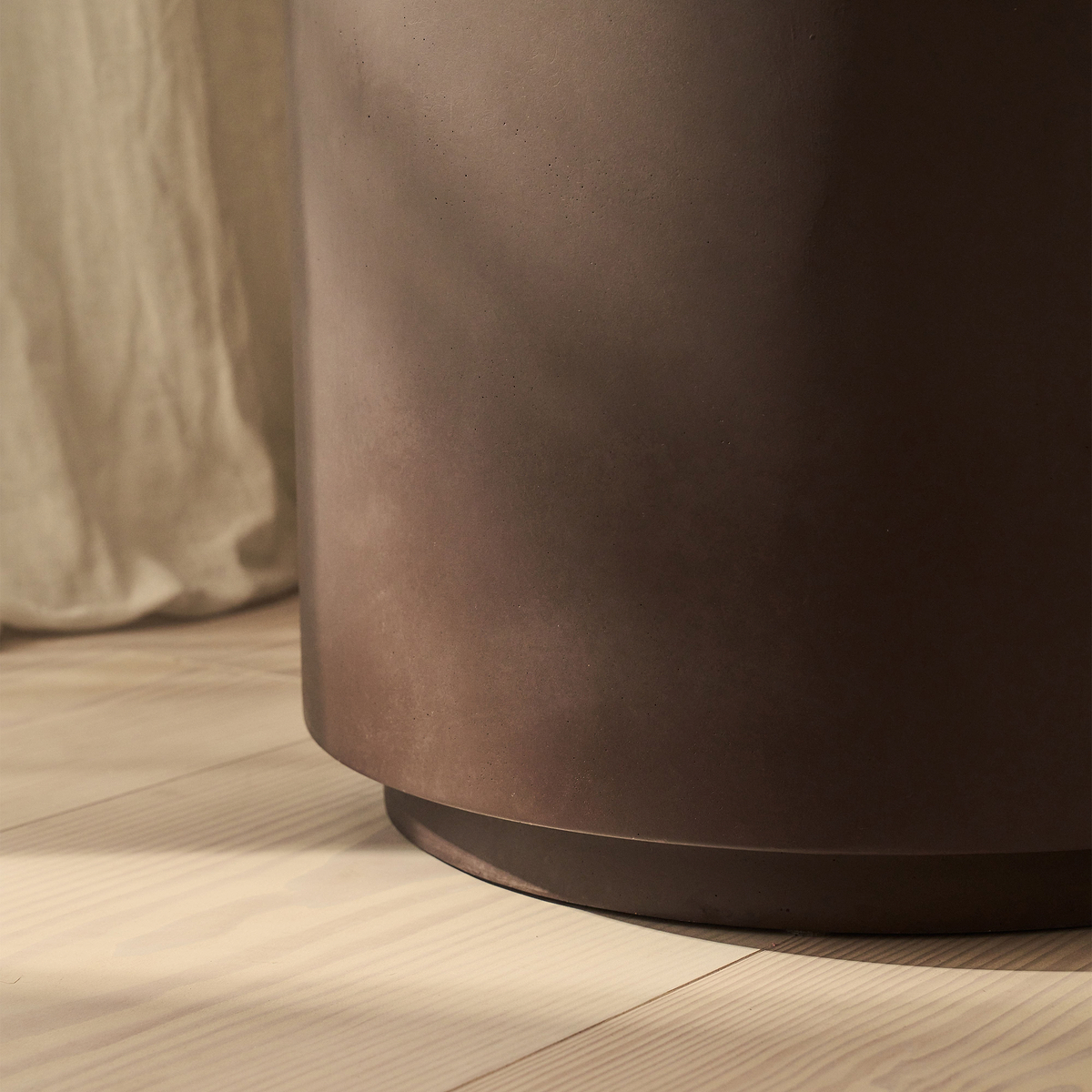 Angelo - Minimal Chocolate Brown Round Side Table