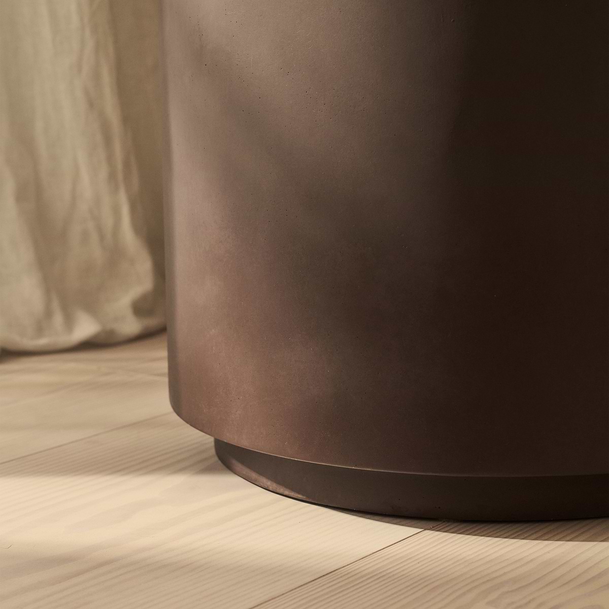 Angelo - Minimal Chocolate Brown Round Side Table