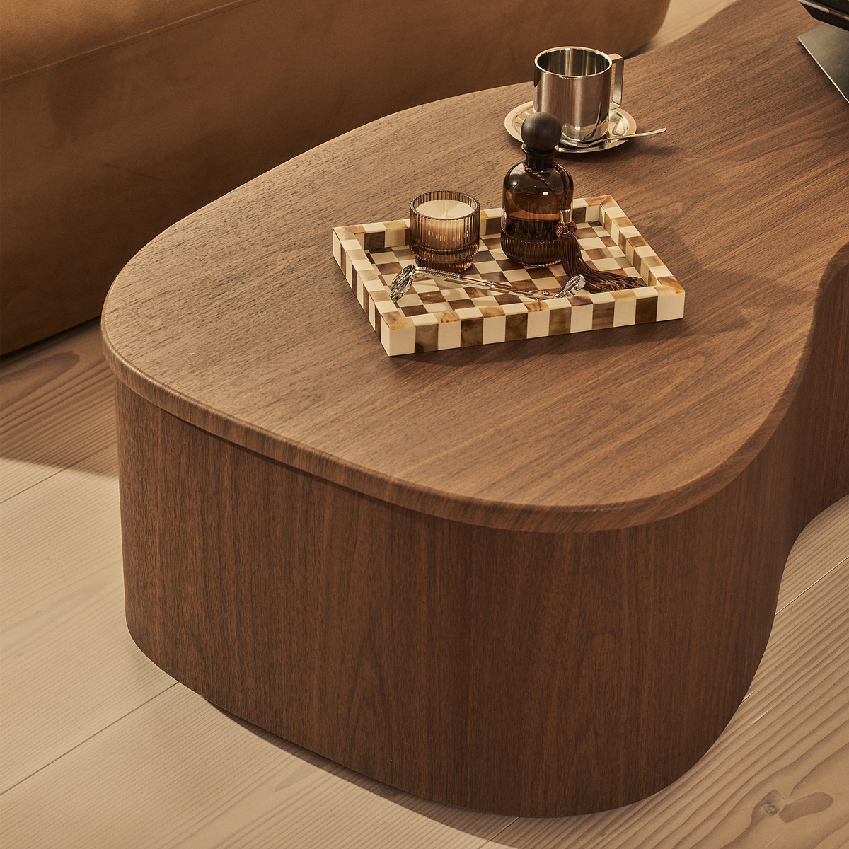 Arlo - Dark Wood Irregular Extra Large Coffee Table