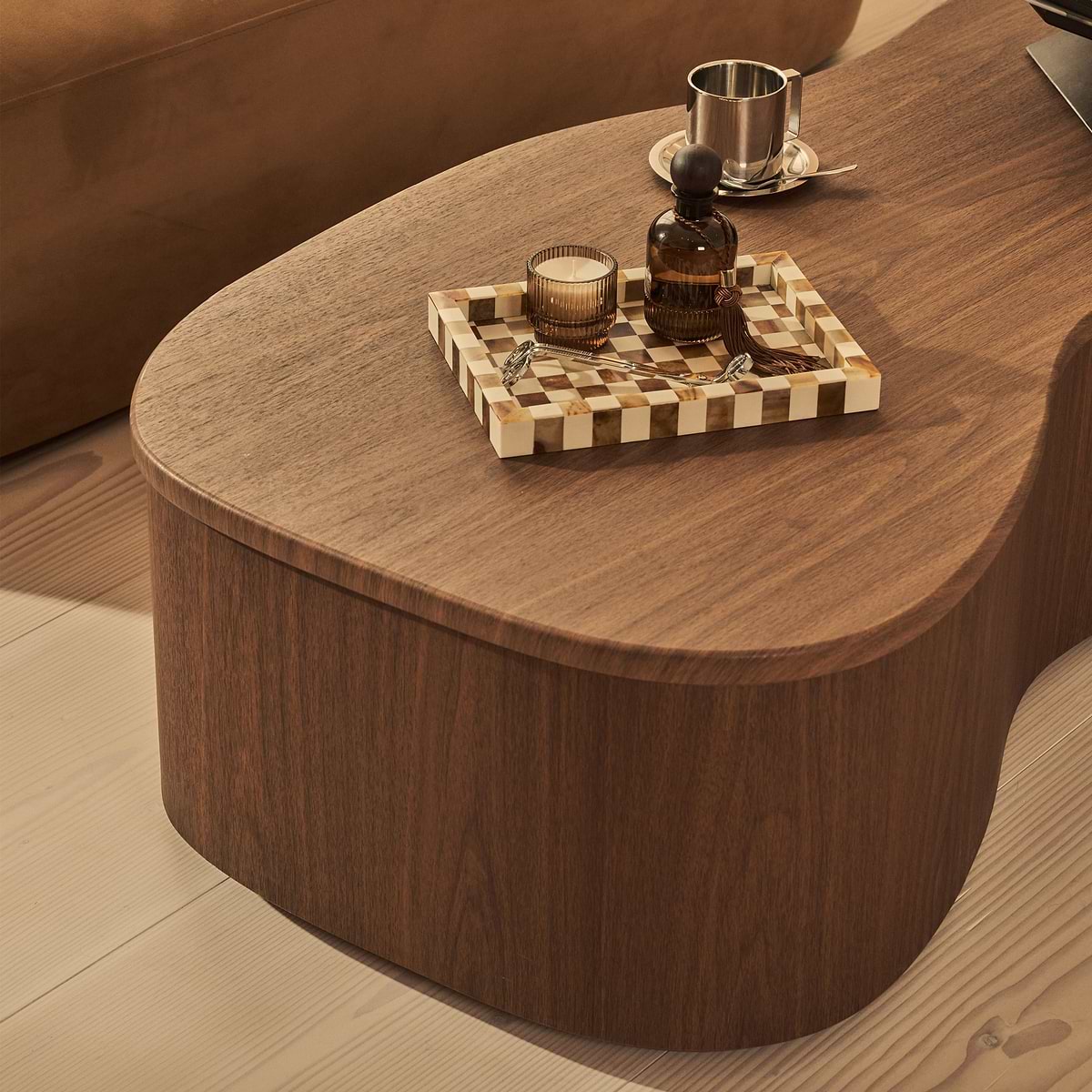 Arlo - Dark Wood Irregular Extra Large Coffee Table