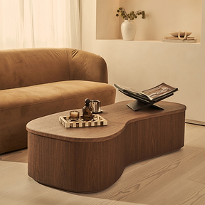 Arlo - Dark Wood Irregular Extra Large Coffee Table