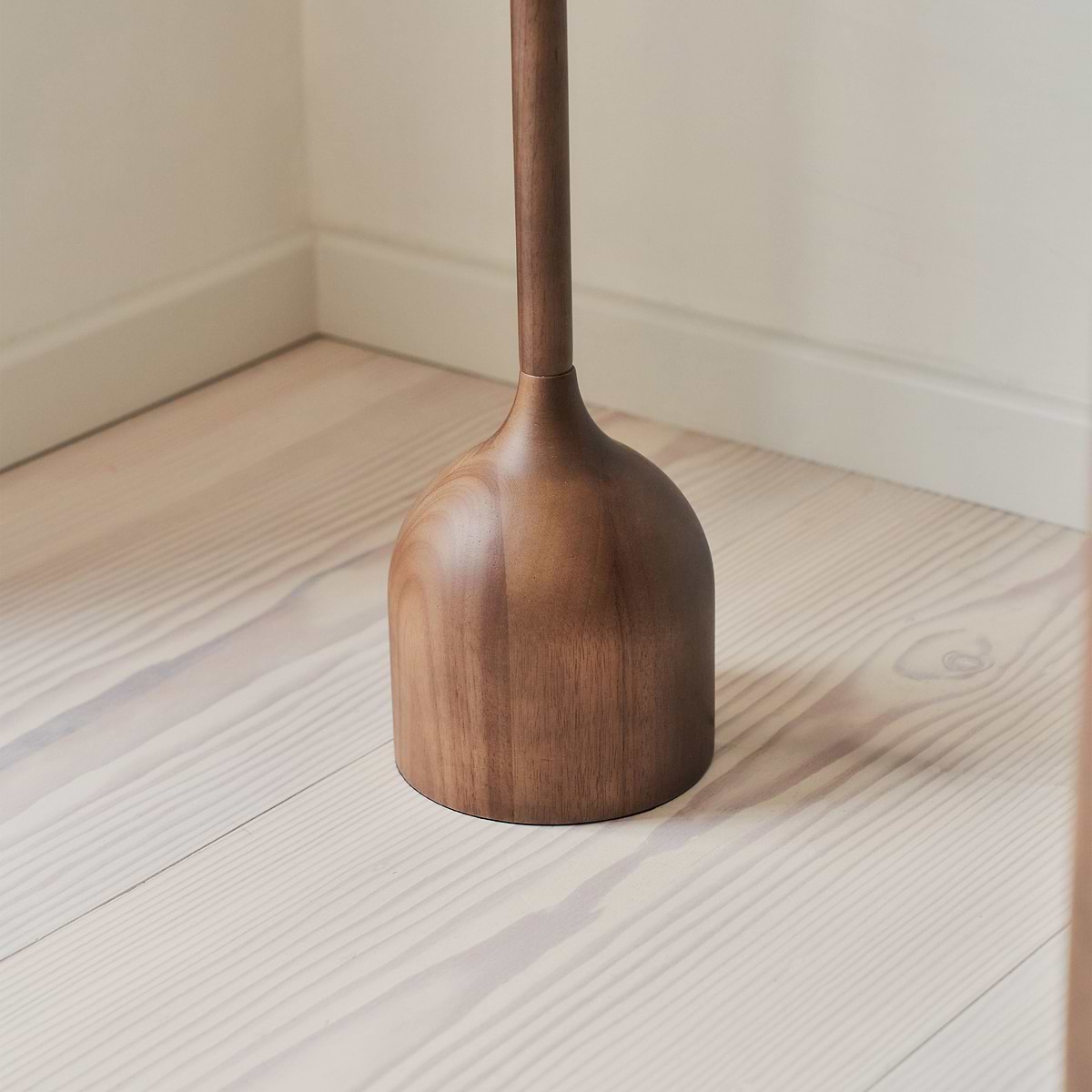 Esme - Dark Wood Inverted Scallop Shade Floor Lamp