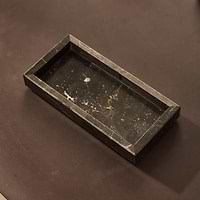Travara - Dark Emperador Marble Rectangular Decorative Tray