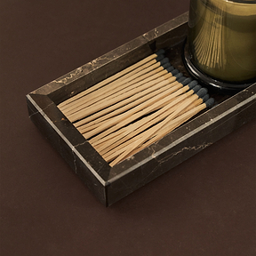 Travara - Dark Emperador Marble Rectangular Decorative Tray