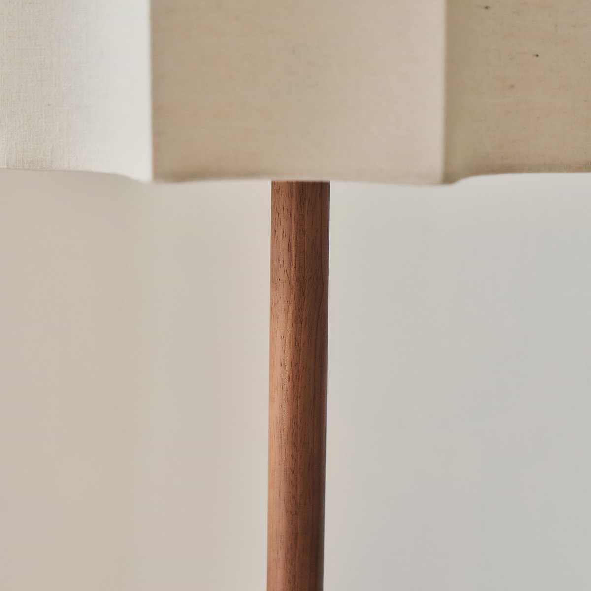 Esme - Dark Wood Inverted Scallop Shade Table Lamp