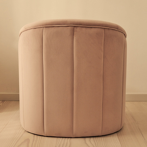 Camille - Curved Velvet Accent Chair Blushed Pink