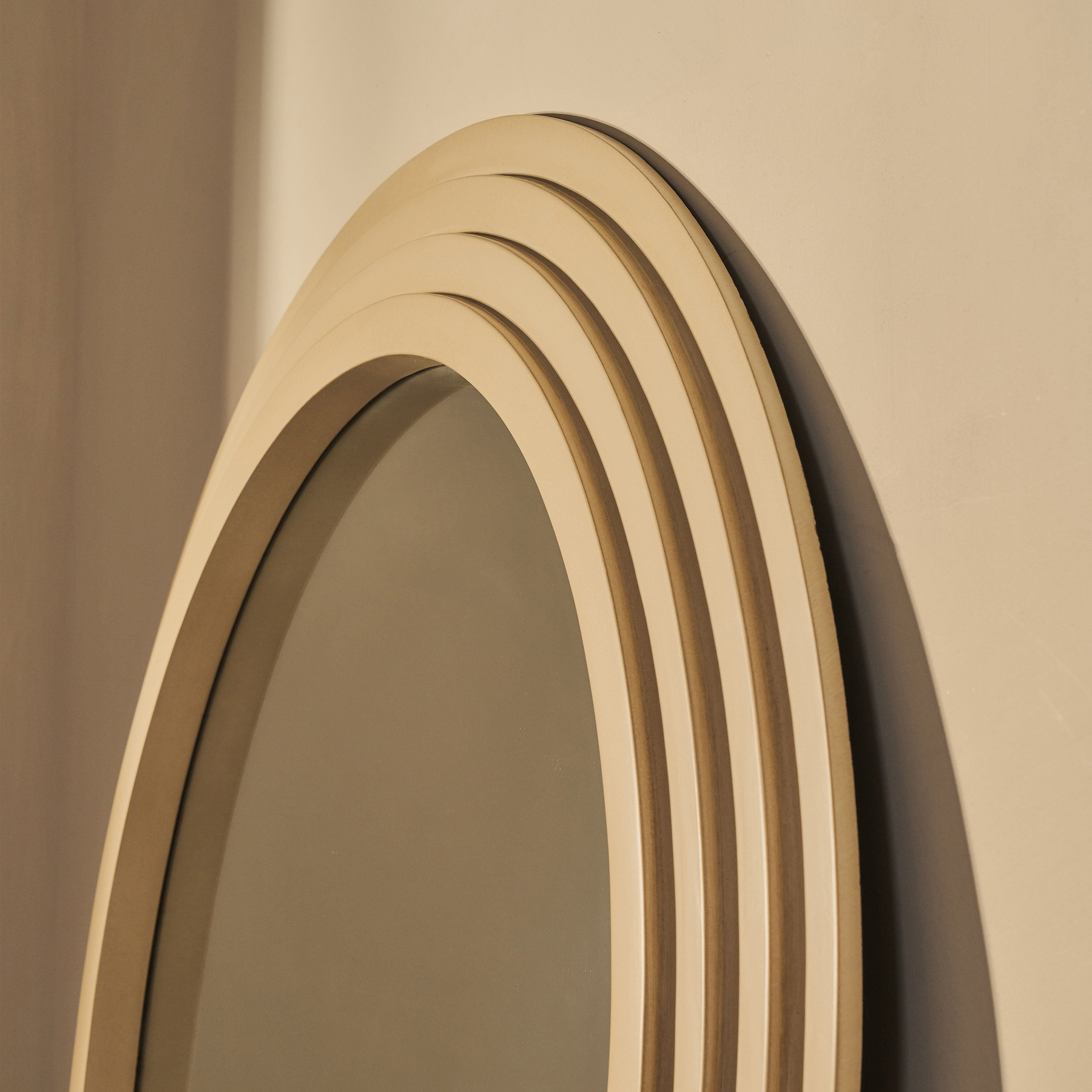 Luciana - Concrete Arched Overmantle Mirror 120cm x 100cm