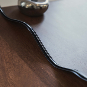 Ava - Black Pond Shaped Irregular Mirror 50cm x 30cm