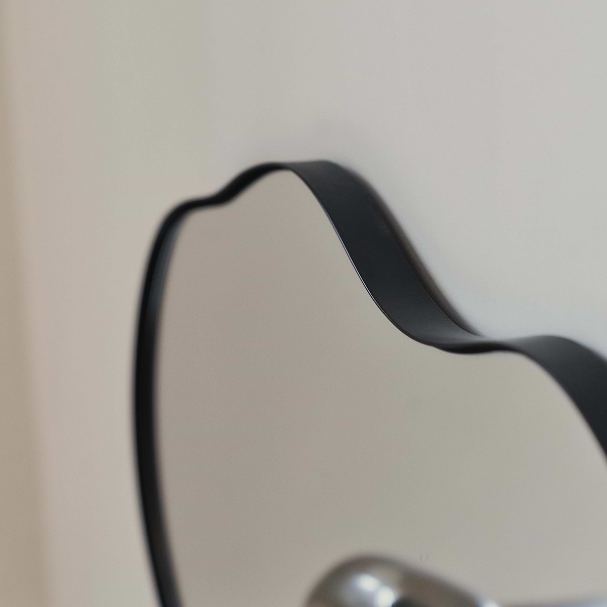 Ava - Black Pond Shaped Irregular Mirror 50cm x 30cm