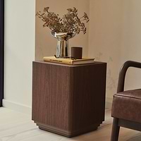 Luciana - Dark Wood Rectangular Side Table