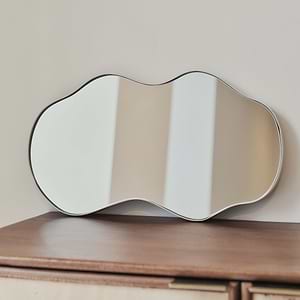 Ava - Ecru Pond Shaped Irregular Mirror 50cm x 30cm