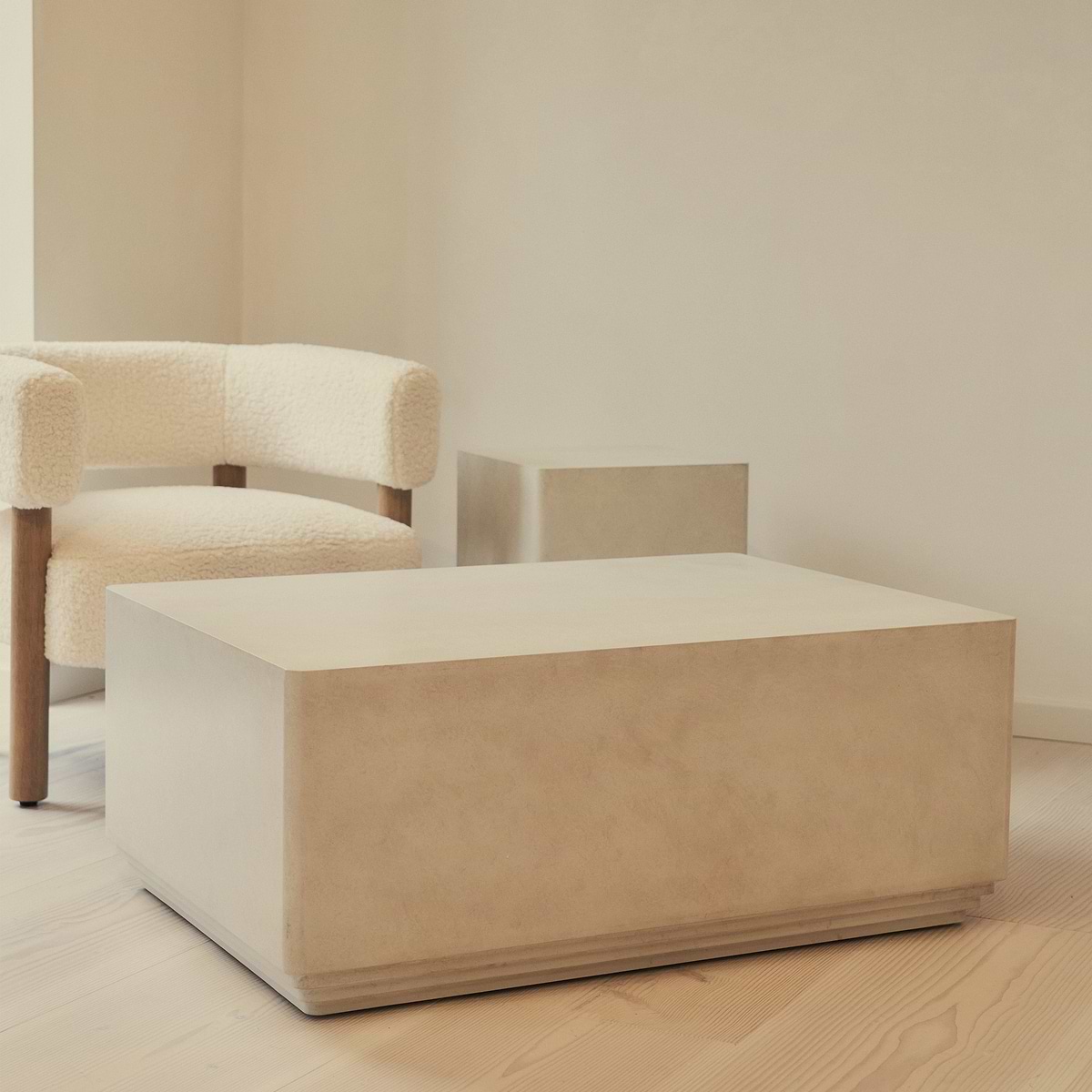 Luciana - Concrete Rectangular Coffee Table
