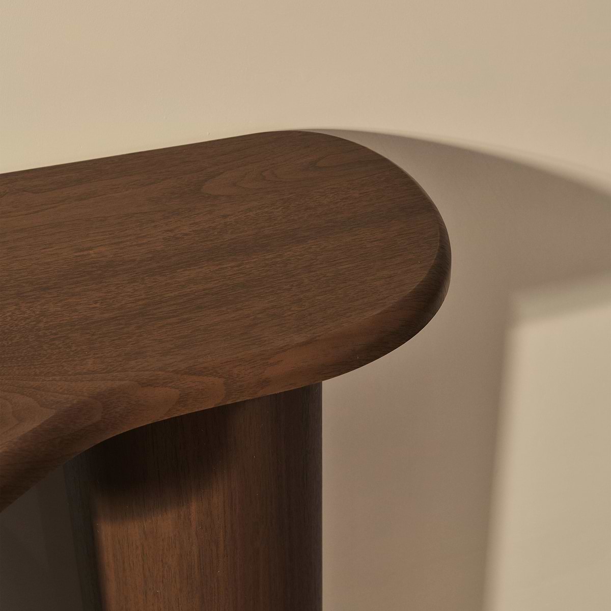 Savanna - Large Dark Wood Curved Wooden Console Table