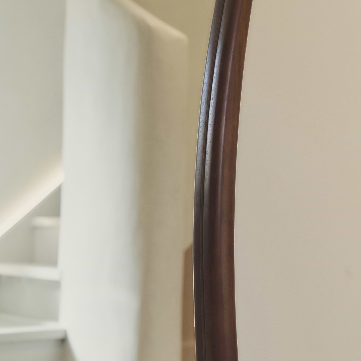 Arcurva - Large Full Length Dark Wood Irregular Mirror 170cm x 85cm