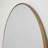 Gold Full Length Arched Metal Mirror gold frame