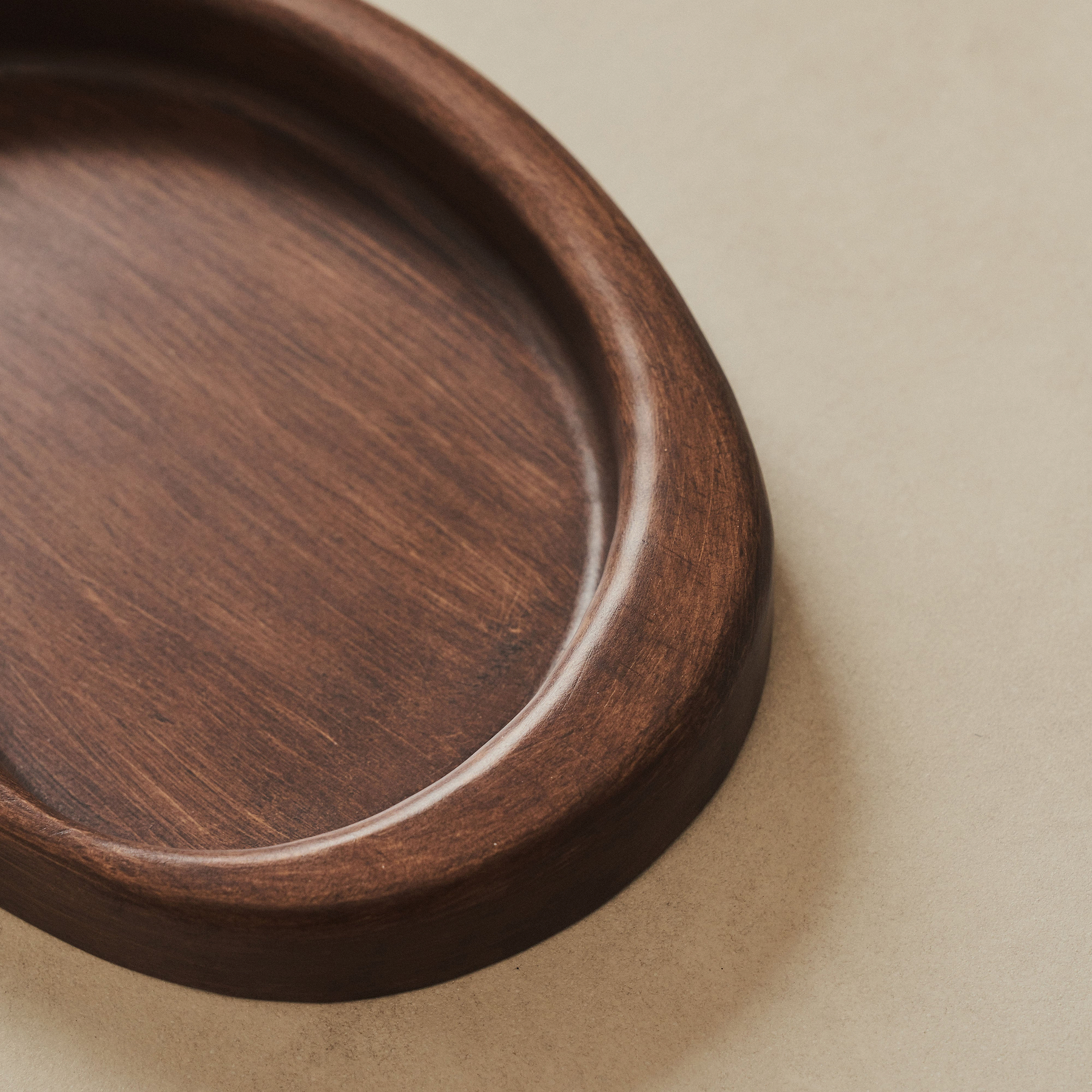 Arcurva - Dark Wood Irregular Decorative Tray 28cm x 20cm