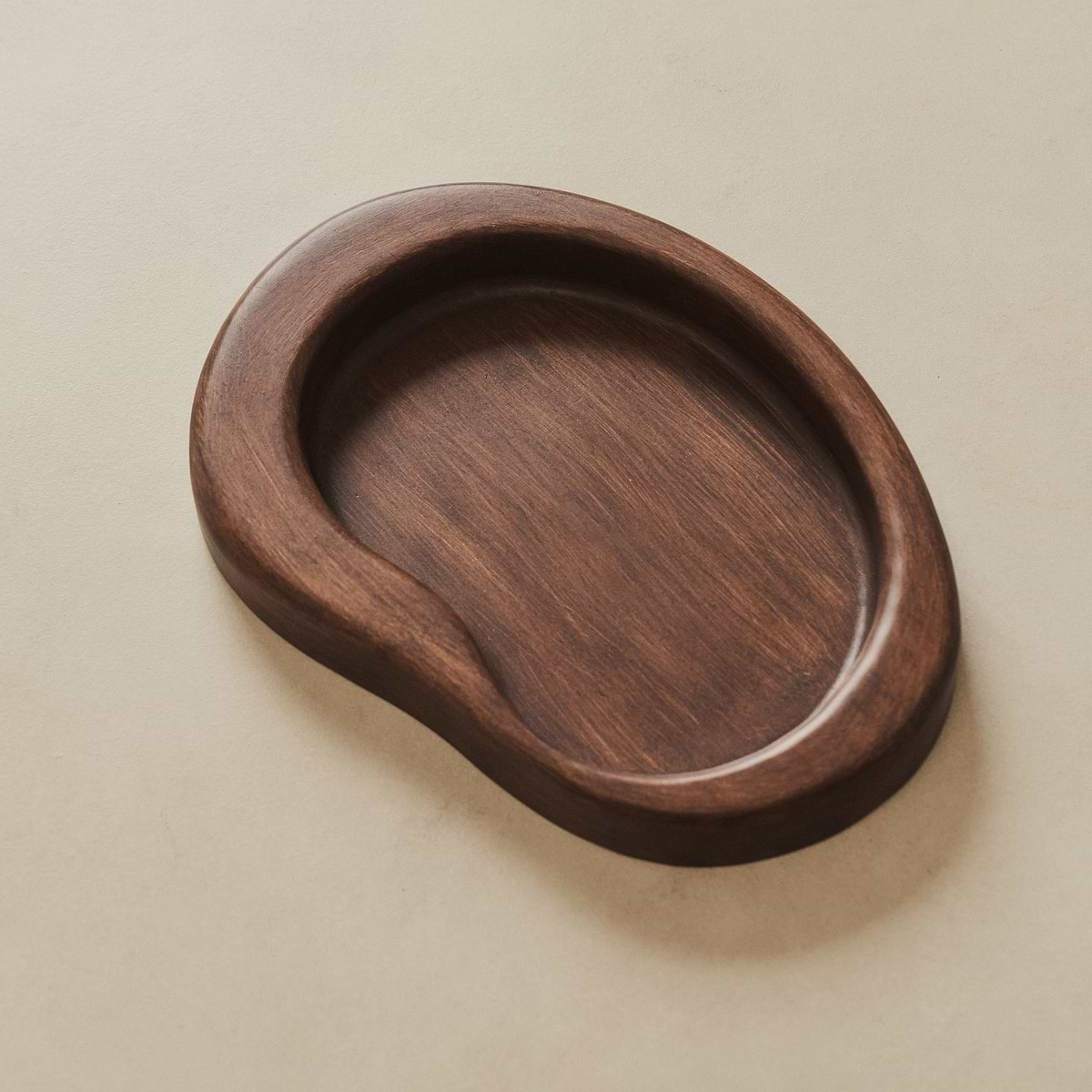 Arcurva - Dark Wood Irregular Decorative Tray 28cm x 20cm