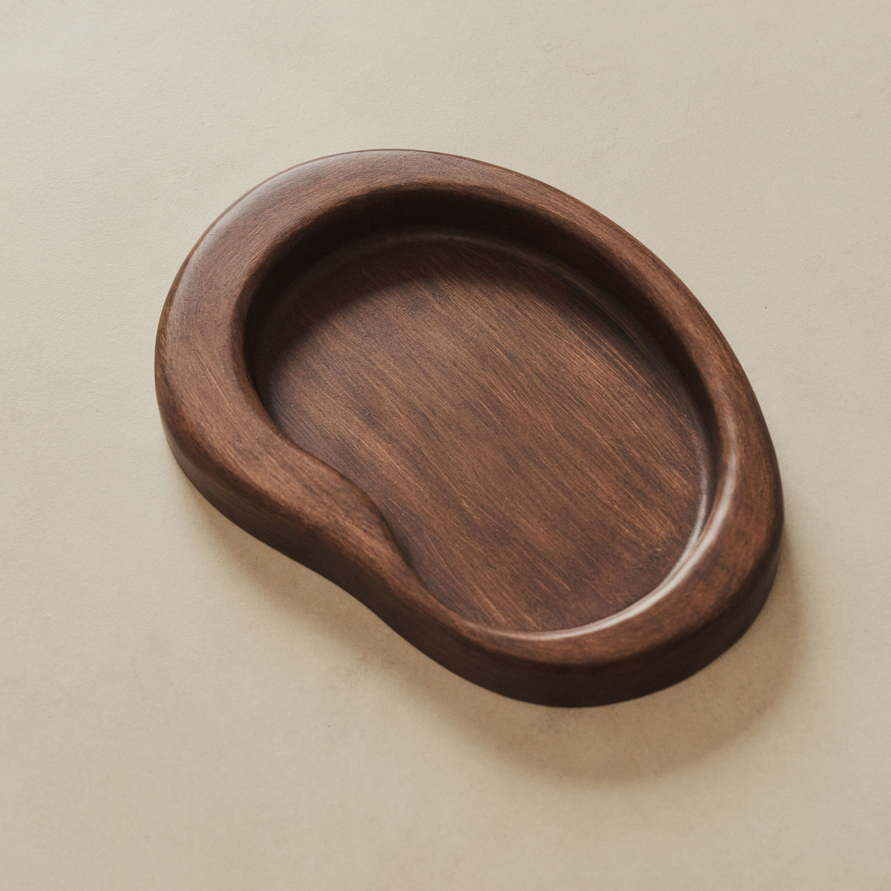 Arcurva - Dark Wood Irregular Decorative Tray 28cm x 20cm