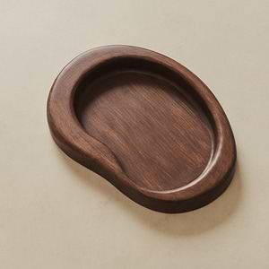 Arcurva - Dark Wood Irregular Decorative Tray 28cm x 20cm