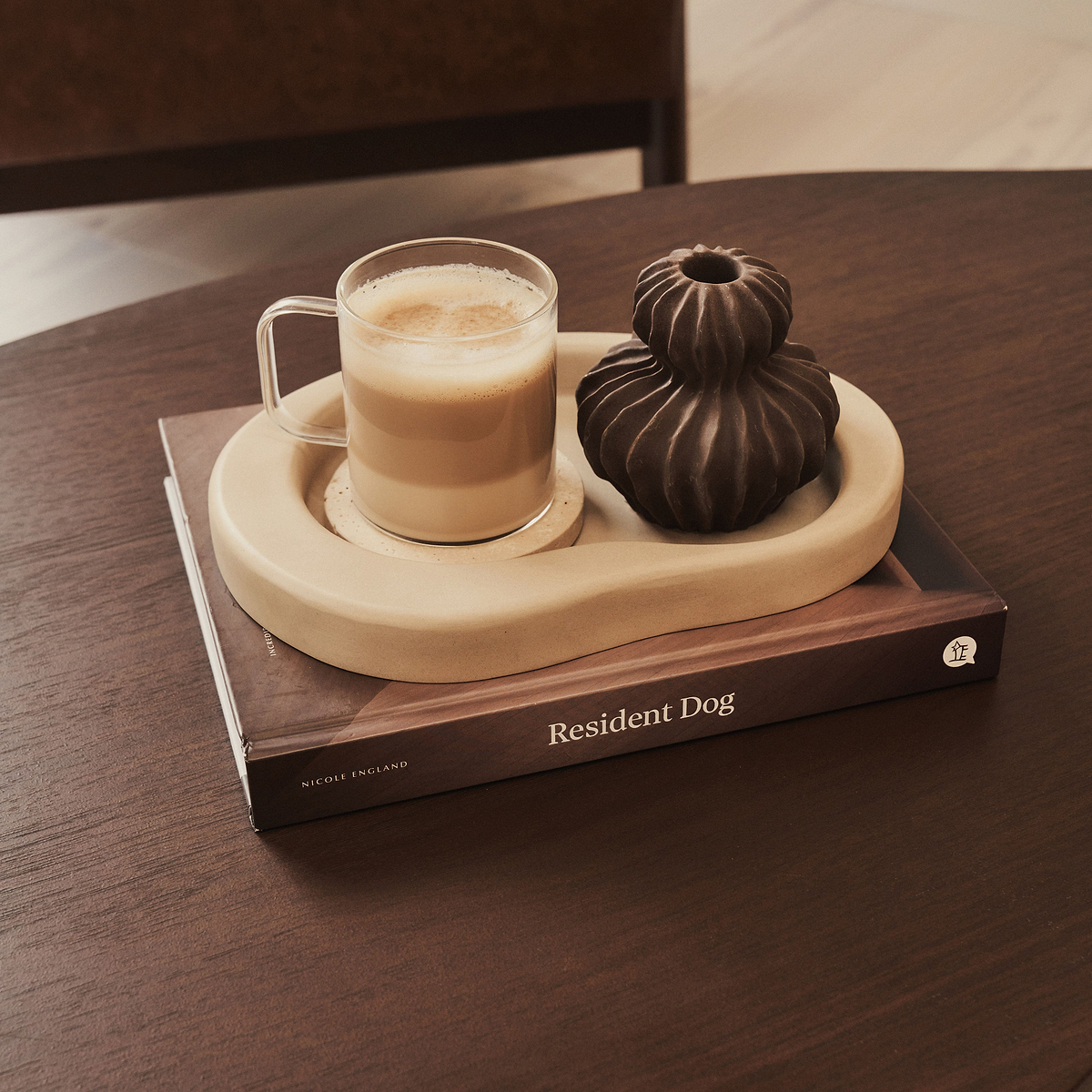 Arcurva - Concrete Irregular Decorative Tray 28cm x 20cm