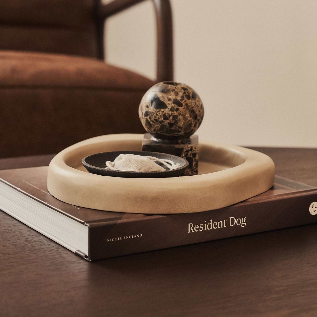 Arcurva - Concrete Irregular Decorative Tray 25cm x 22cm