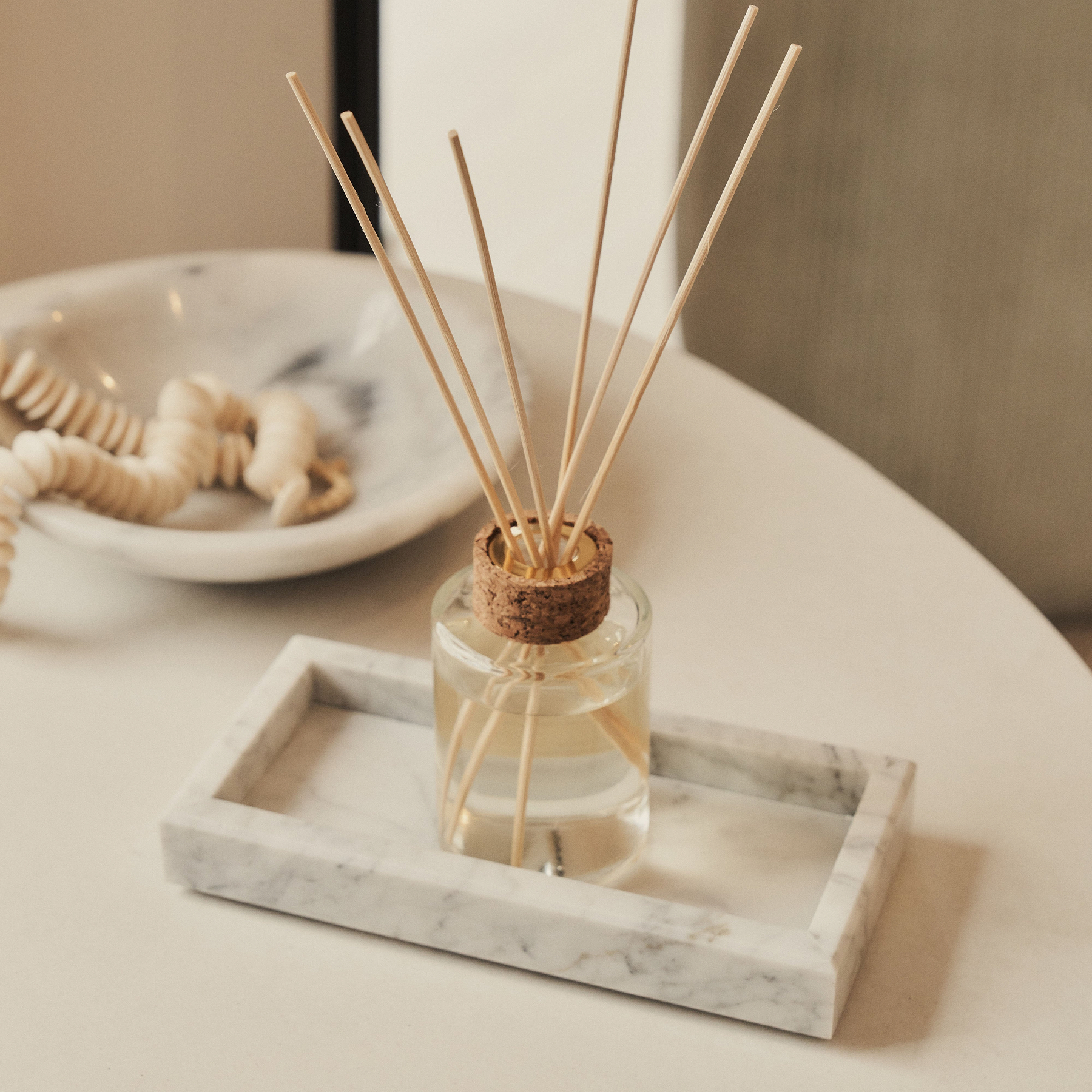 Travara - White Marble Rectangular Decorative Tray