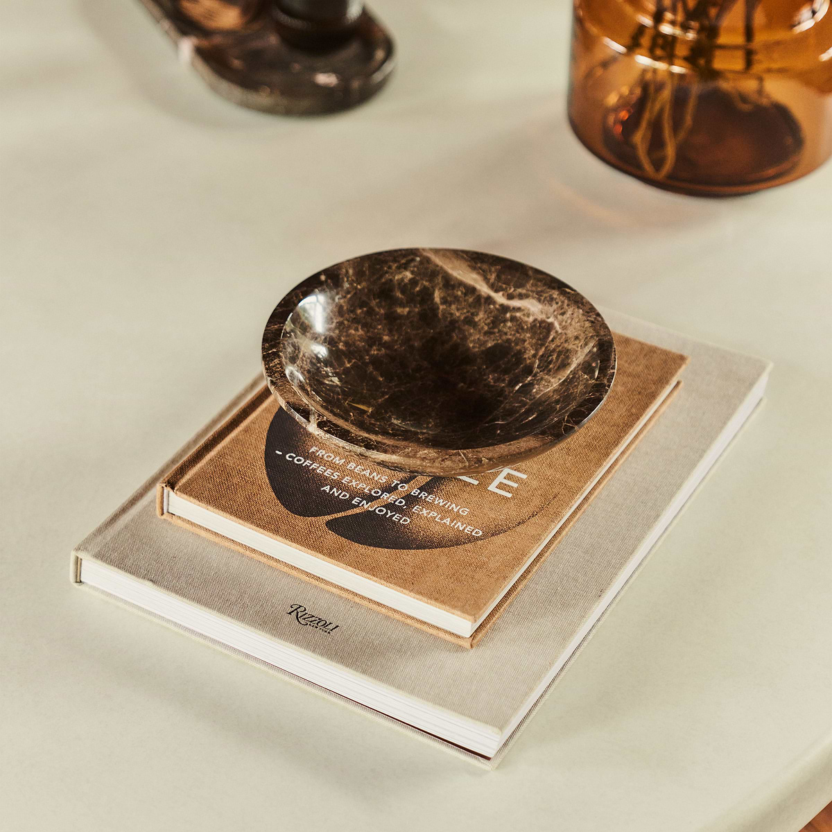 Marbelle - Dark Emperador Marble Decorative Bowl