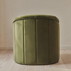 Camille - Curved Velvet Accent Chair Olive
