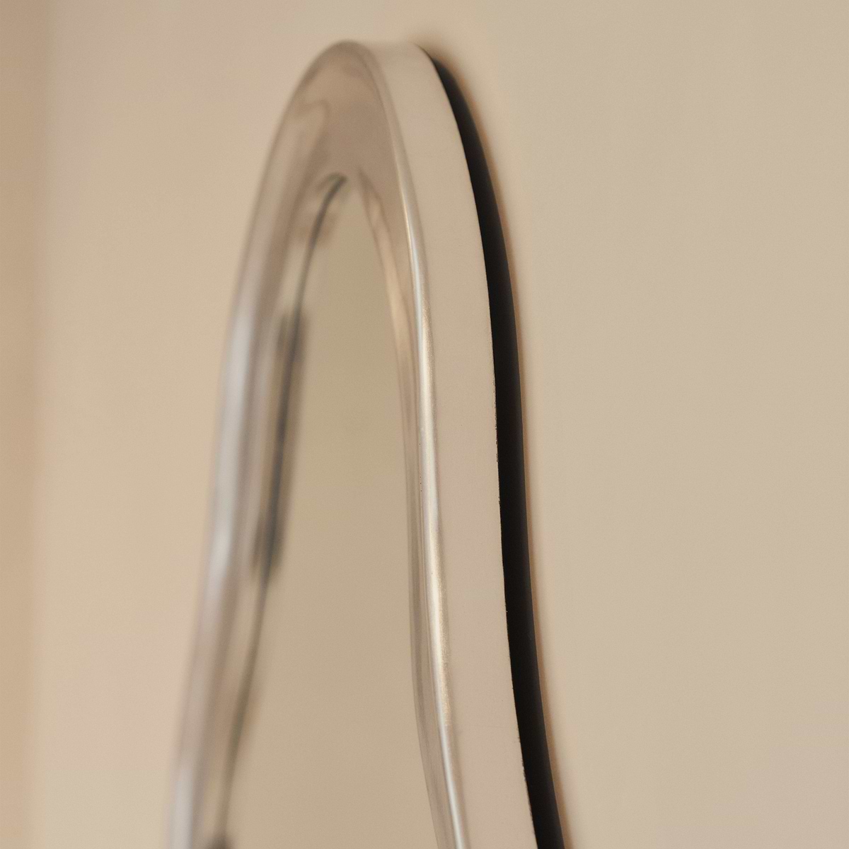 Riva - Brushed Chrome Pond Shaped Irregular Mirror 120cm x 90cm