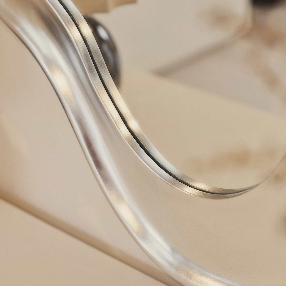 Riva - Brushed Chrome Pond Shaped Irregular Mirror 98cm x 89cm