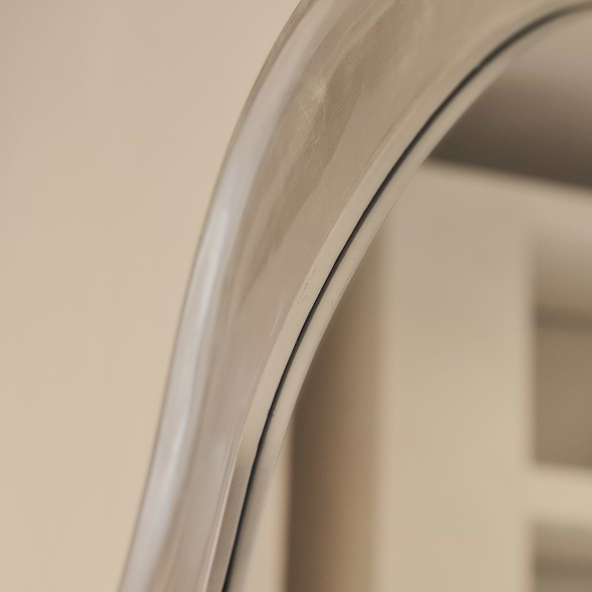 Riva - Brushed Chrome Pond Shaped Irregular Mirror 120cm x 90cm