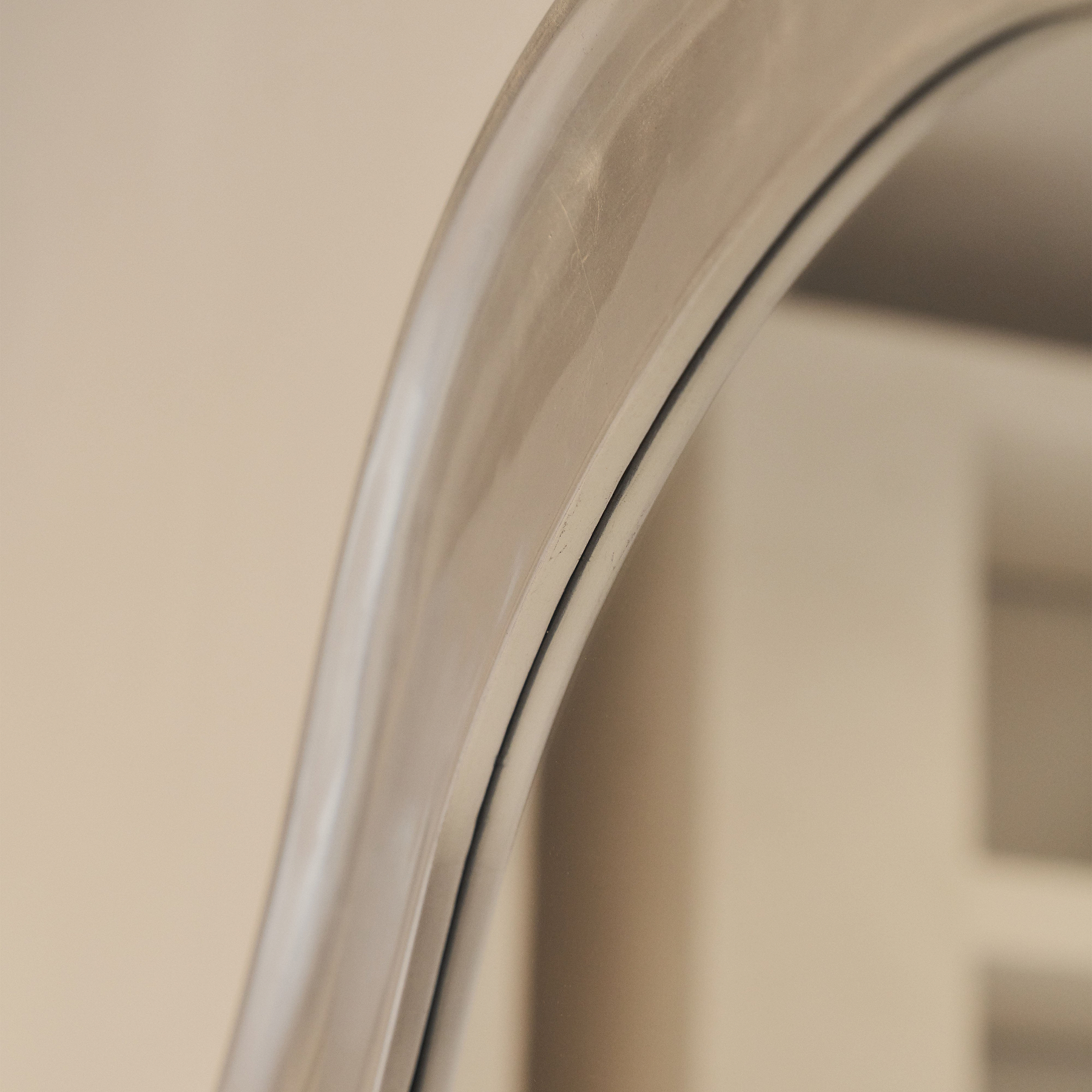 Riva - Brushed Chrome Pond Shaped Irregular Mirror 120cm x 90cm