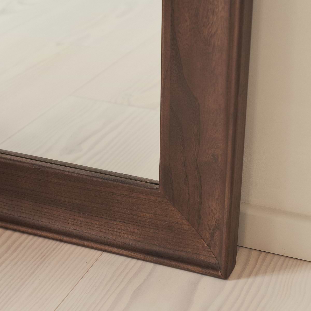 Porta - Full Length Arched Dark Wood Large Mirror 180cm x 90cm