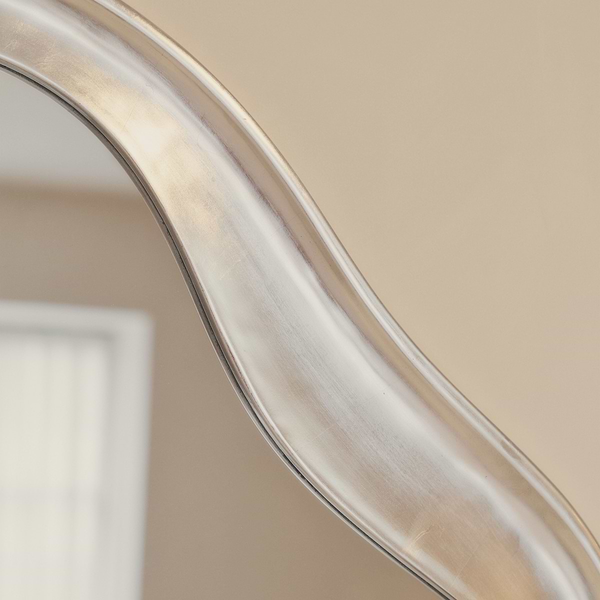 Riva - Brushed Chrome Pond Shaped Irregular Mirror 120cm x 90cm