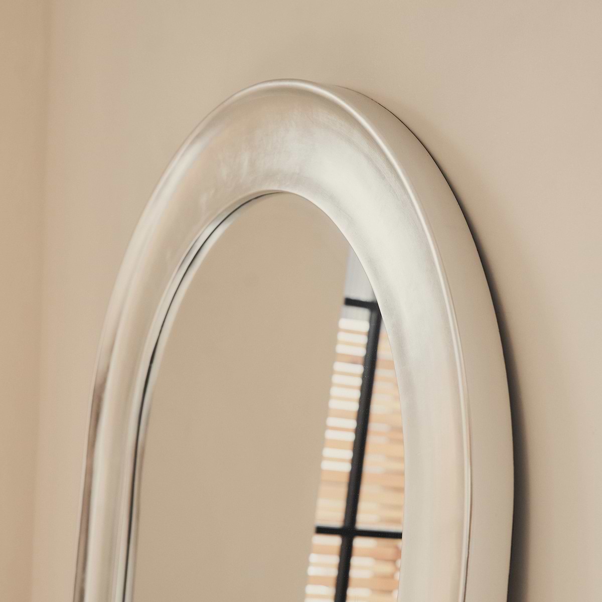 Riva - Brushed Chrome Pond Shaped Irregular Mirror 120cm x 90cm