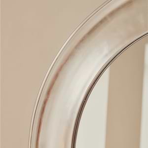 Riva - Brushed Chrome Pond Shaped Irregular Mirror 90cm x 85cm