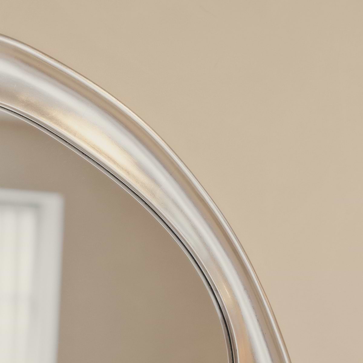 Riva - Brushed Chrome Pond Shaped Irregular Mirror 90cm x 85cm